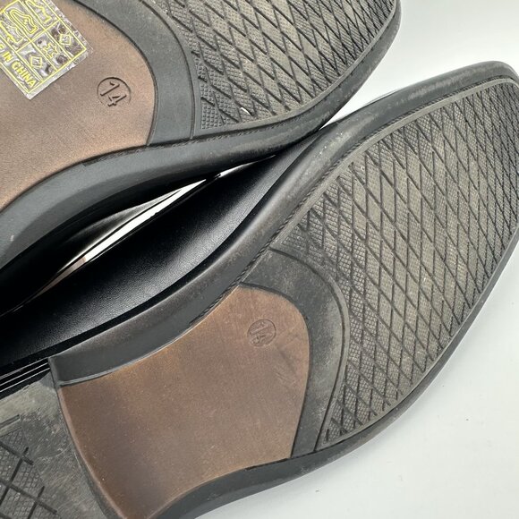 Bruno Marc Mens Black Dress Shoes Size 14 Leather Lace-Up Formal Office Footwear - Picture 6 of 9
